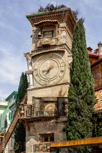 Clock Tower Rezo Gabriadze in Tbilisi. Georgia. 