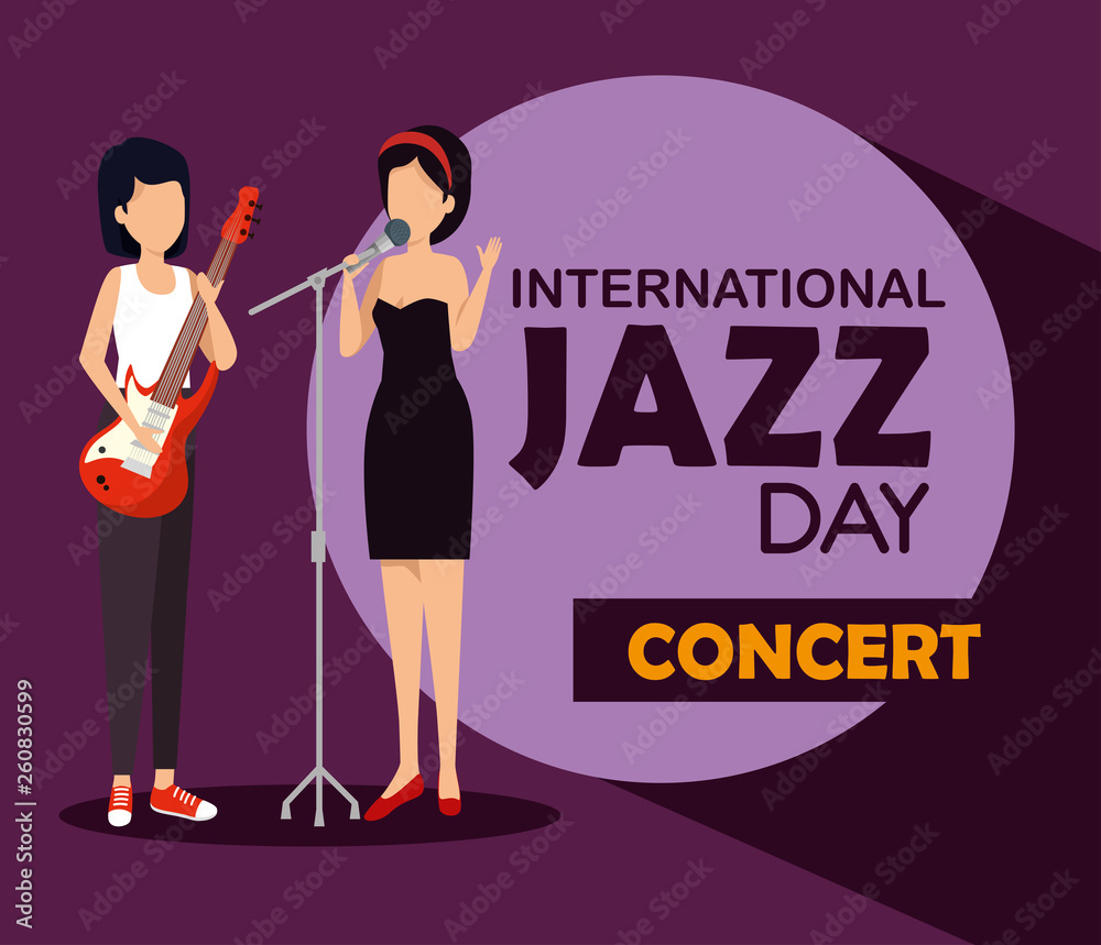 women play instrument to international jazz day