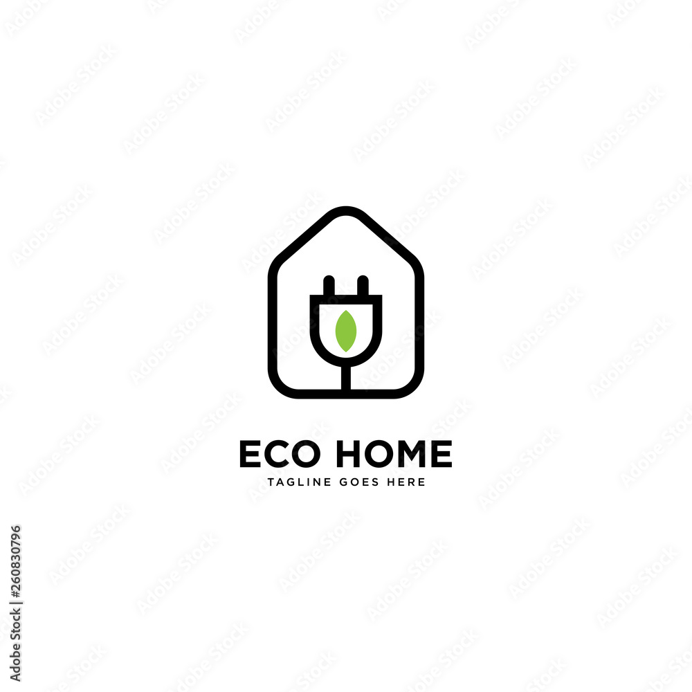 Nature Home logo simple line logo template vector illustration - Vector