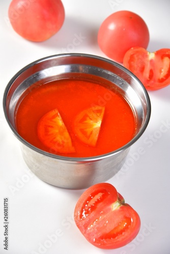 tomato in a glass