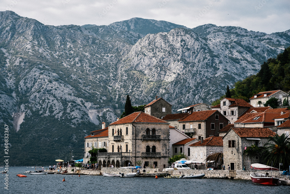 Coastal Town of Perast in Montenegro 