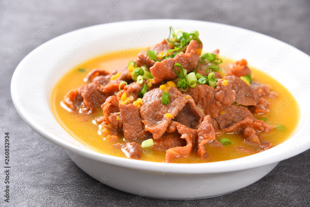 spicy noodle soup with meat and vegetables spicy noodle soup with meat and vegetables