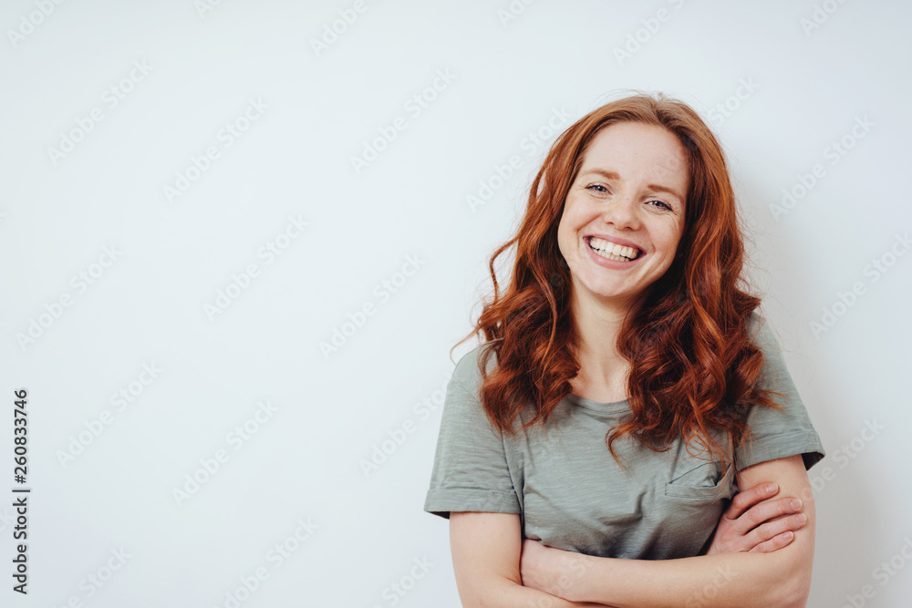 Relaxed confident friendly young woman Relaxed confident friendly young woman
