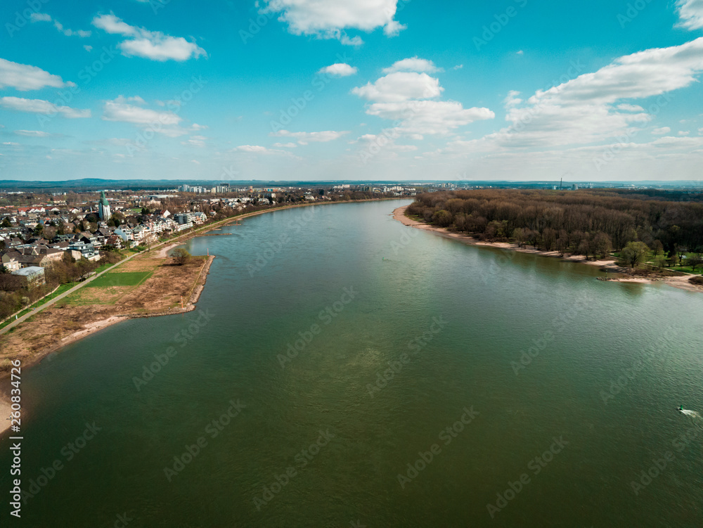 Rhine river in Cologne Germany