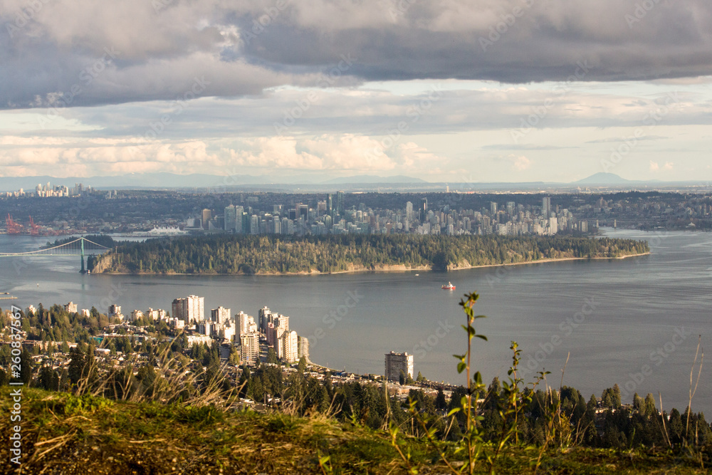 view of Stanley Park from Cypress Mountain