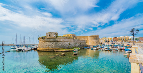 View of Gallipoli town and harbour, Puglia Region, South Italy photo