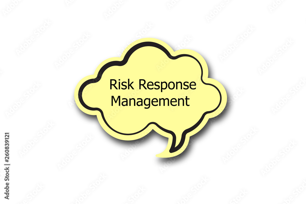 Risk Response Management written talk bubble