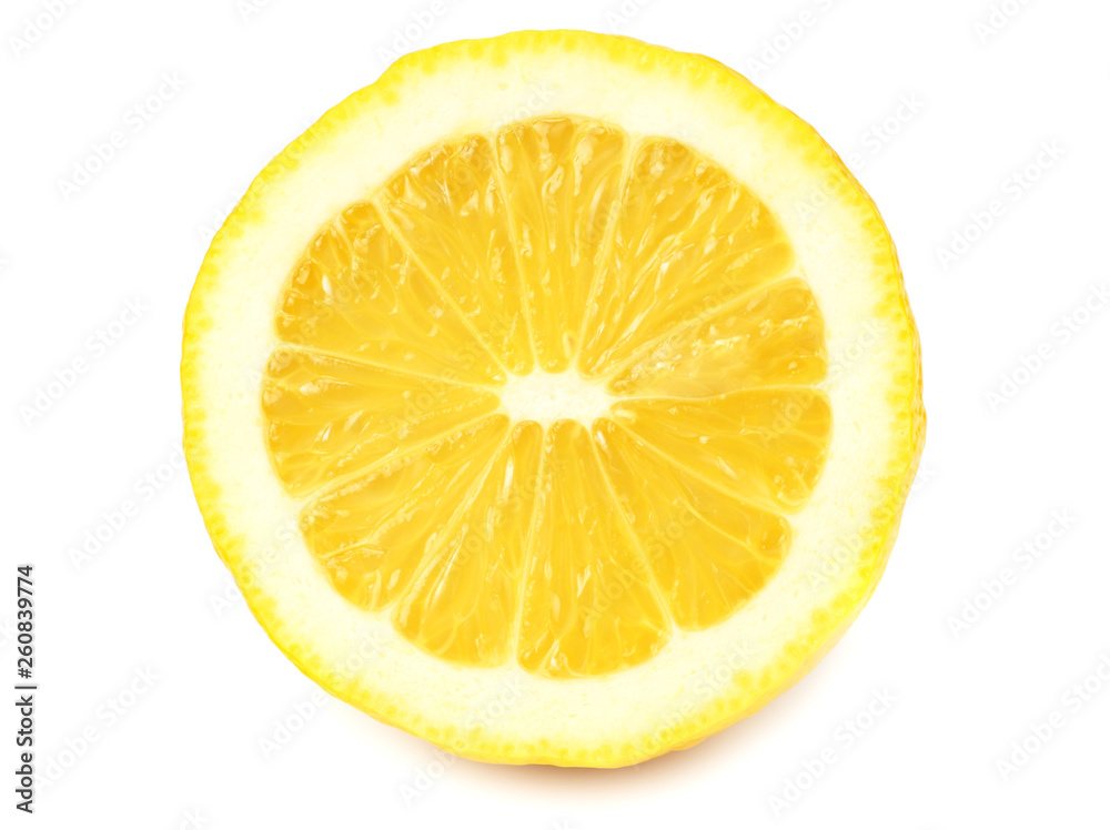 sliced lemons isolated on white background. sliced lemons isolated on white background.