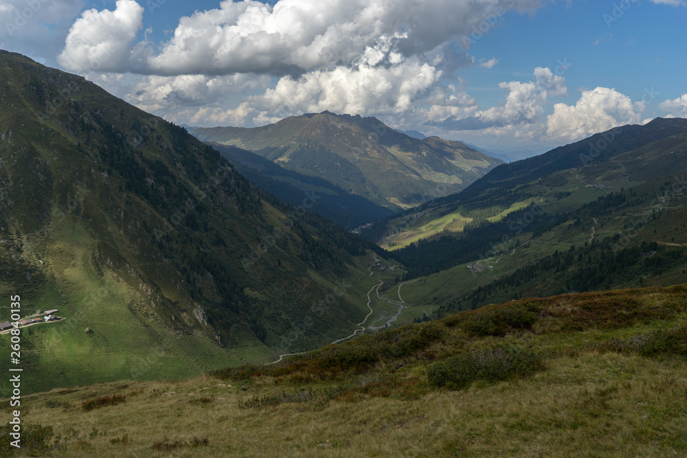 Trekking in Alps summer vacation