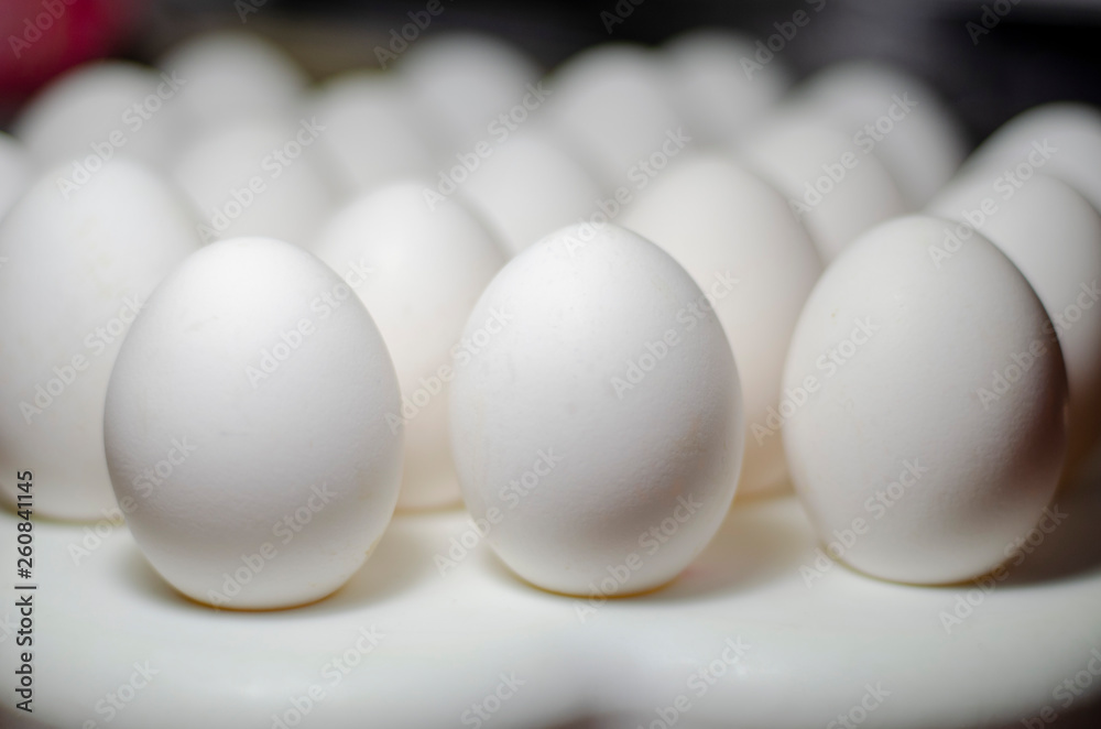 chicken eggs standing on the top of the mountain from other eggs with a backlight chicken eggs standing on the top of the mountain from other eggs with a backlight