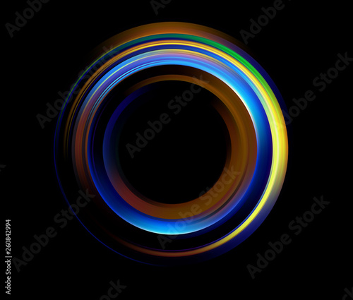 Abstract ring back luminous swirling sparkle top