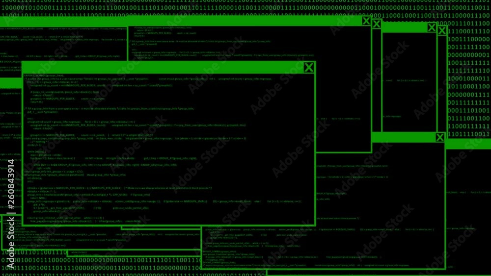 Animation of computer monitor screen showing windows code and text alert sign warning and blinking that the system had been hacked or infected by network virus. Animation of computer monitor screen showing windows code and text alert sign warning and blinking that the system had been hacked or infected by network virus.