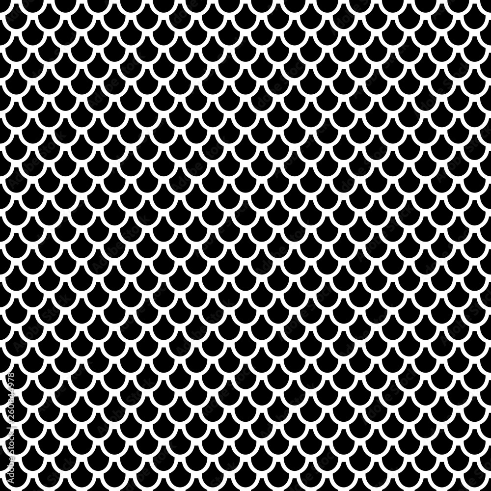 Seamless pattern in fish scale design. Seamless pattern in fish scale design.
