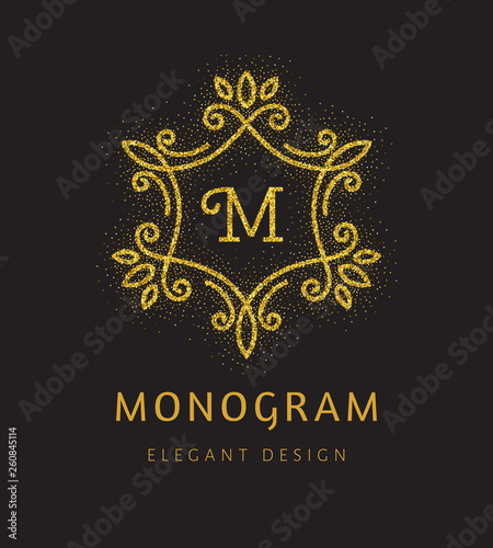 Elegant hand drawn retro floral frame