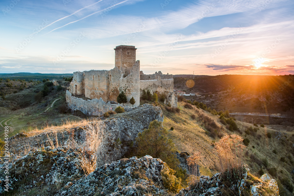 medieval castle at spanish countryside