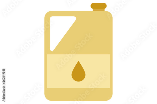 Garrafa amarilla de aceite o gasolina.