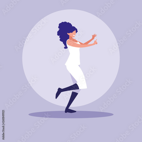 woman dancing avatar character