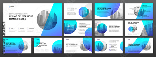 Powerpoint presentation templates set. Use for keynote template background, brochure design, website slider, landing page, annual report, company profile, portfolio.
