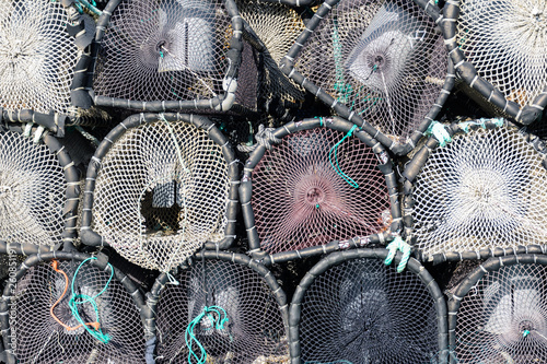 Fototapeta Naklejka Na Ścianę i Meble -  Nasas en el puerto de O Barqueiro.