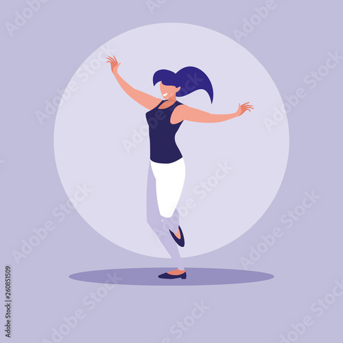 woman dancing avatar character