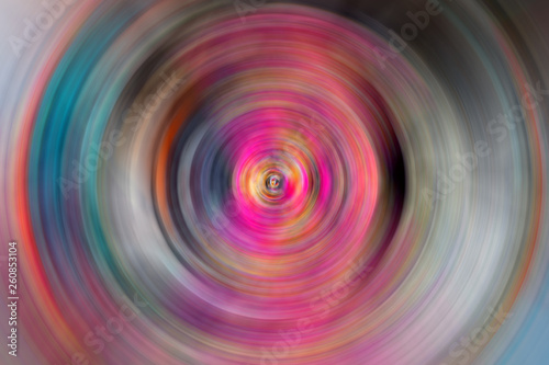 Abstract Background Of colorful Spin Circle Radial Motion Blur.