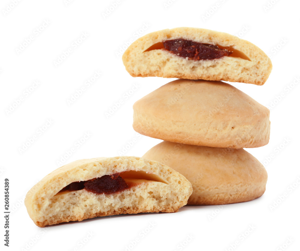 Tasty cookies for Islamic holidays isolated on white. Eid Mubarak Tasty cookies for Islamic holidays isolated on white. Eid Mubarak
