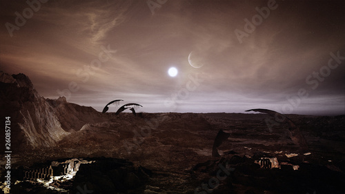 concept art of alien planet landscape fantasy environment 