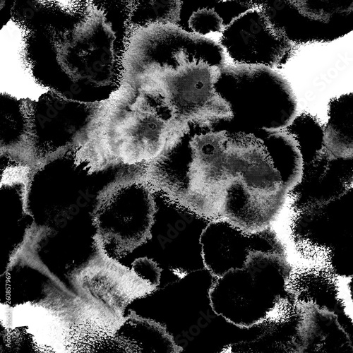 black and white abstract monochrome seamless pattern wet paint