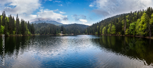 Fototapeta Naklejka Na Ścianę i Meble -  Carpathian Highland mountain Lake Synevir