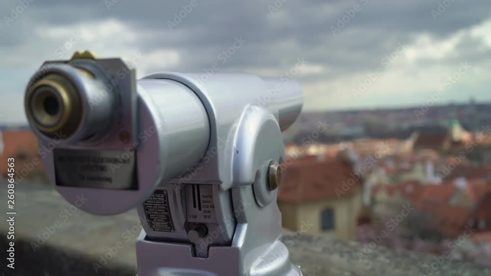 Telescope for tourists in Prague city Telescope for tourists in Prague city