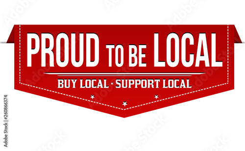 Proud to be local banner design