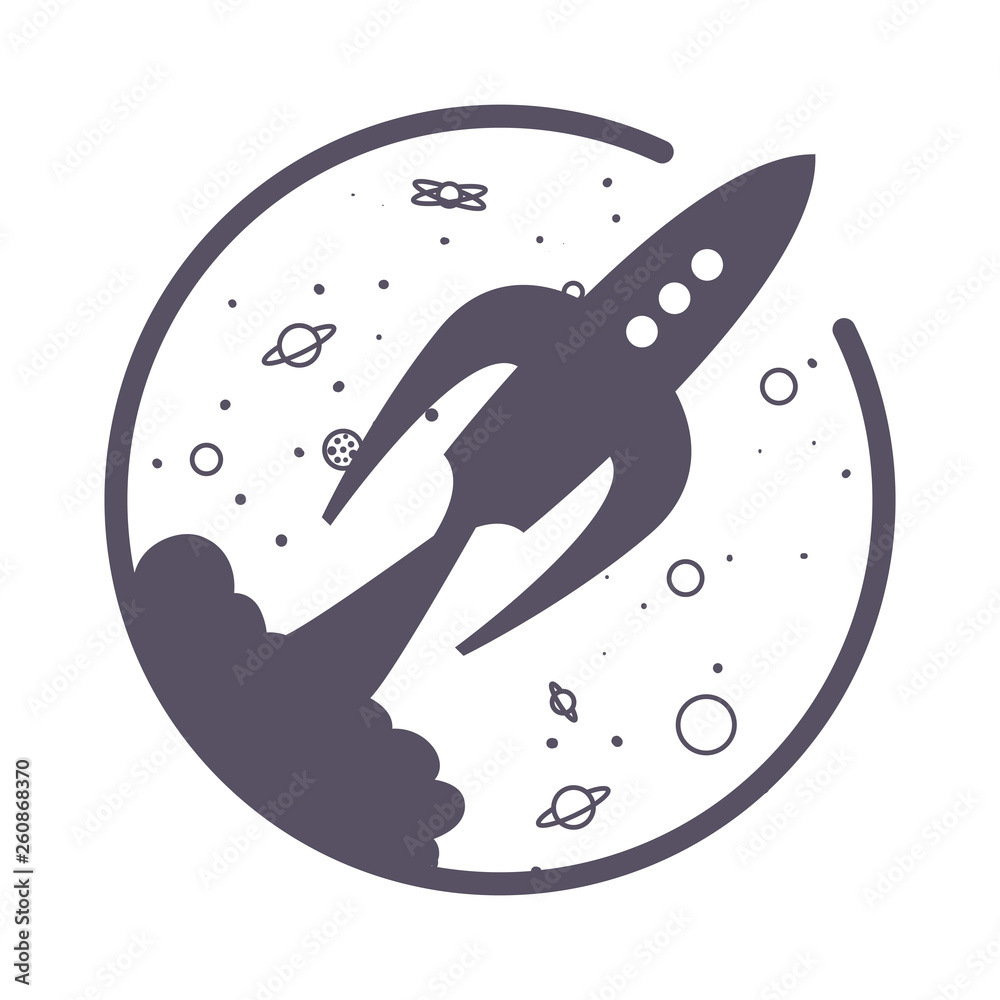 Obraz premium rocket spaceship launch