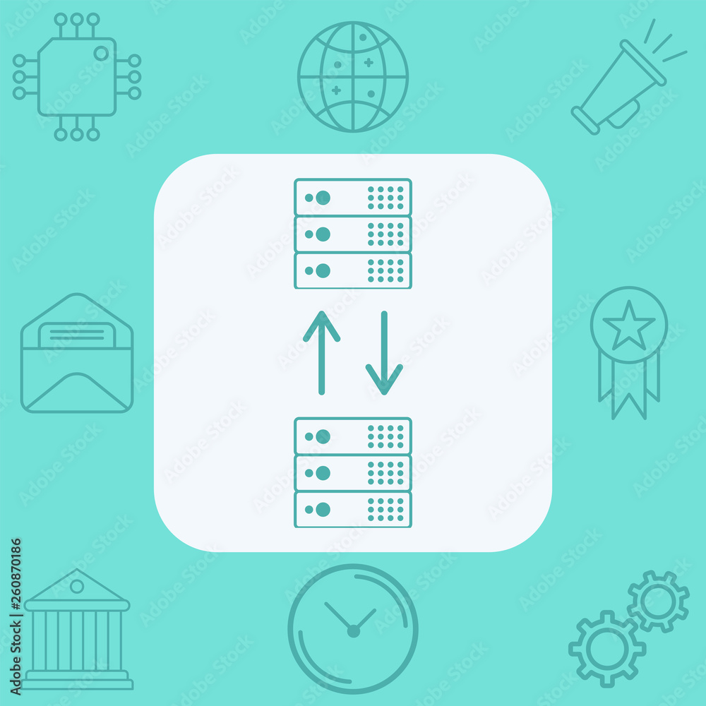 Data transfer vector icon sign symbol Data transfer vector icon sign symbol