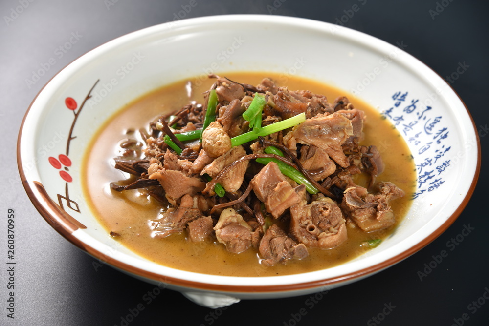 thai noodle soup with meat and vegetables thai noodle soup with meat and vegetables