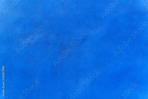 Blue color cement wall background for texture design
