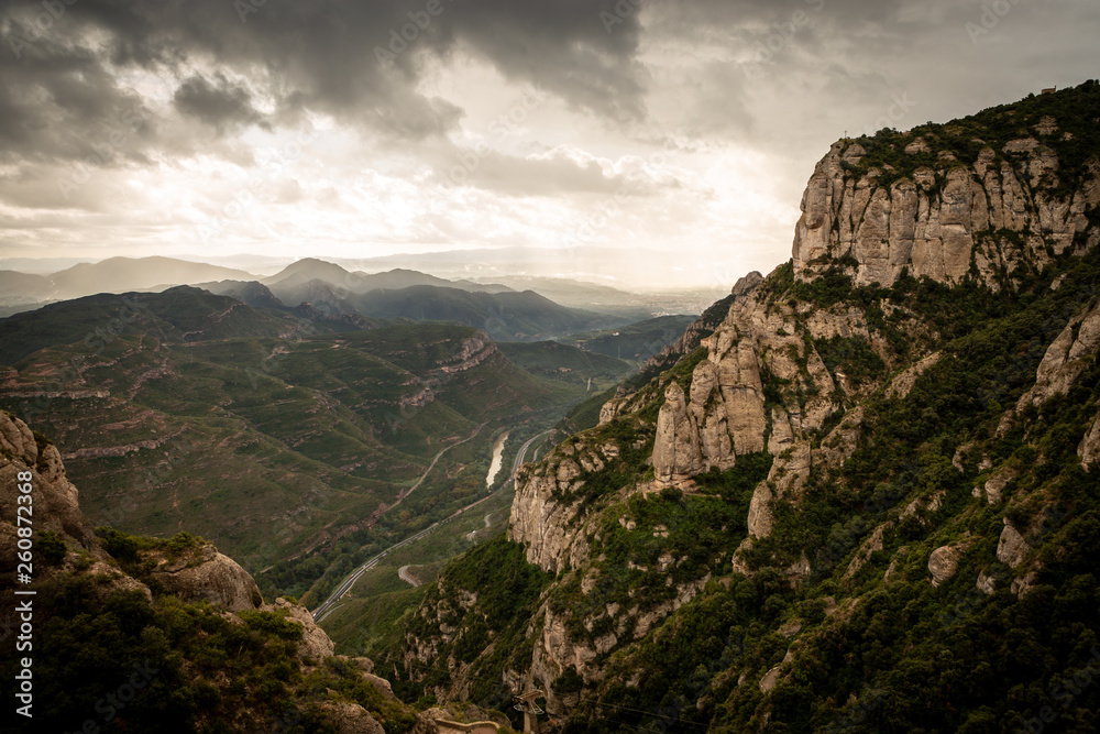 Naklejka premium Landscape View from Montserrat Spain