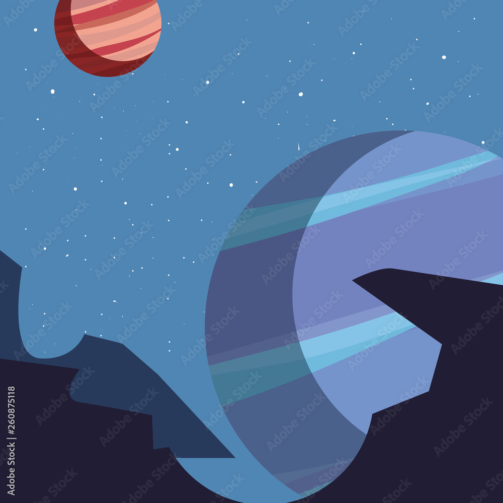 Obraz premium planet space galaxy