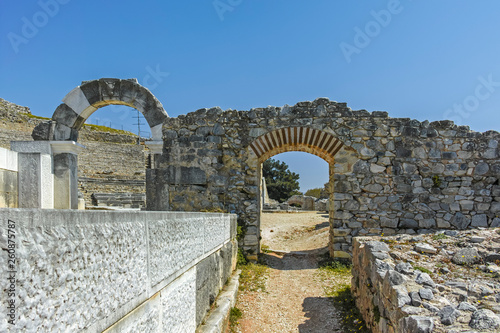 Ruins of the Antique city of Philippi, Eastern Macedonia and Thrace, Greece photo