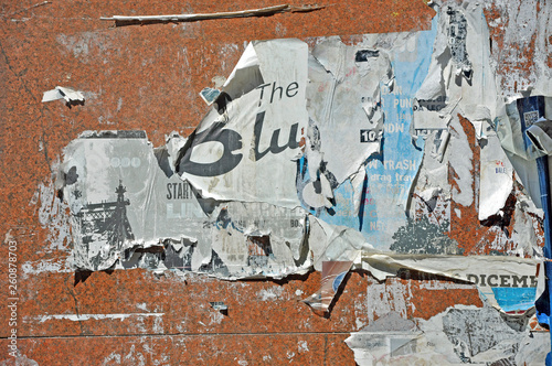 Downtown Bologna scratched advertising