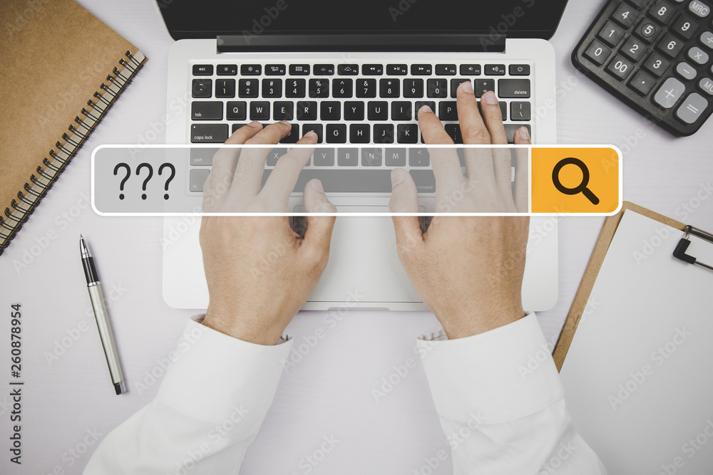 Question Mark Asking Confusion Thought Help FAQ Business Search - obrazy, fototapety, plakaty 