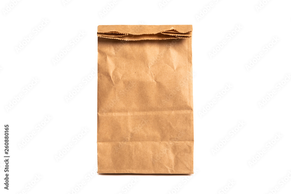 Brown paper bag isolated on white background. Brown paper bag isolated on white background.