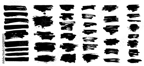Ink splashes. Black inked splatter dirt stain splattered spray splash with drops blots isolated vector grunge silhouette set
