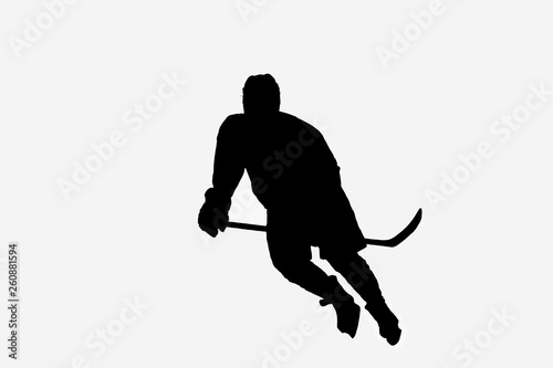 Male Hockey Player Silhouette