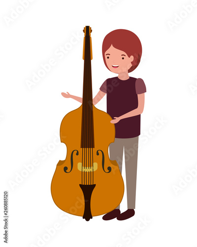 young man with violin character