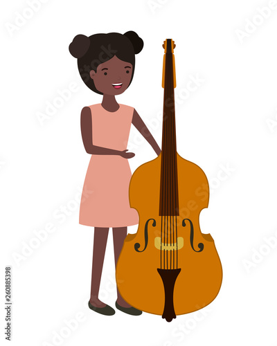 young woman with violin character