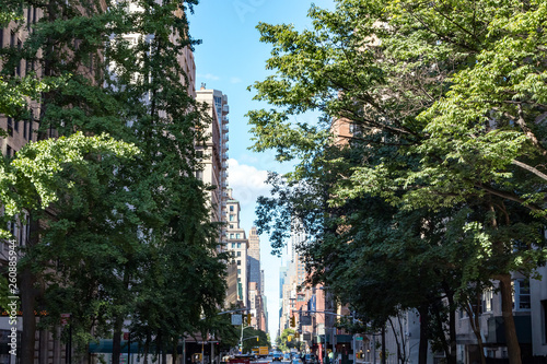 View of Lexington Avenue from Gramercy Park in Manhattan New York City photo