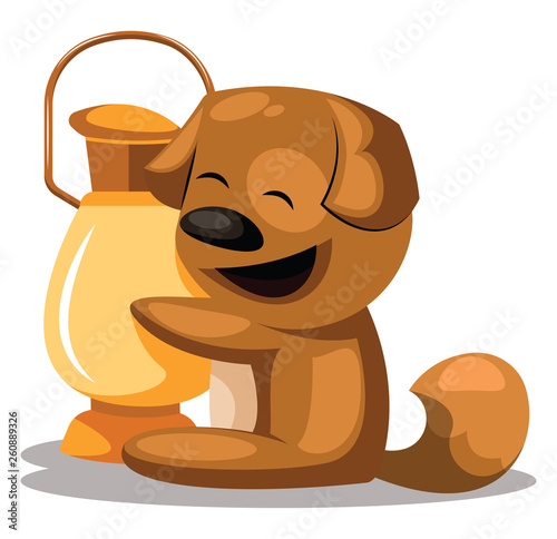 Dog with a lanternChinese New Year vector illustration photo