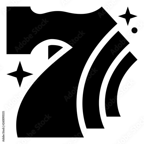 Lucky Sevens Jackpot Vector Icon