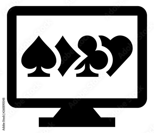 Online Card Game Vector Icon