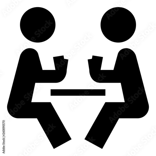 People Playing Card Game Icon